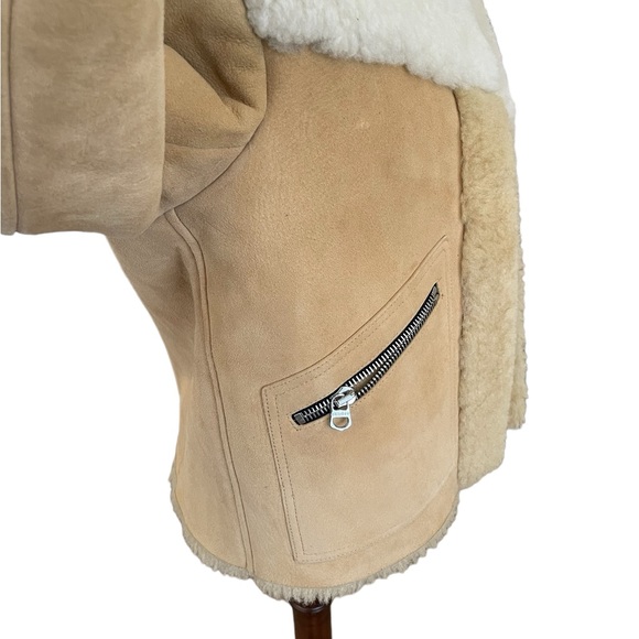 SANDRO PARIS Shearling Coat - Picture 6 of 16